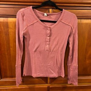 Free People Pink Knit Longsleeve
